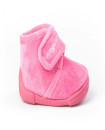 Made in Spain EU20-23 Baby Girl Non Slip Velcro Bootie Shoes Fuchsia